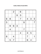 Sudoku - Medium A261 Print Puzzle