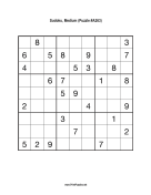 Sudoku - Medium A263 Print Puzzle