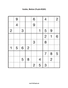 Sudoku - Medium A265 Print Puzzle
