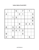 Sudoku - Medium A267 Print Puzzle