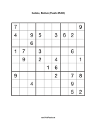 Sudoku - Medium A268 Print Puzzle
