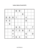 Sudoku - Medium A278 Print Puzzle