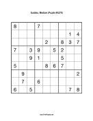 Sudoku - Medium A279 Print Puzzle