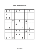 Sudoku - Medium A280 Print Puzzle