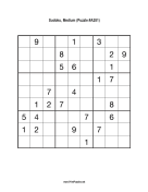 Sudoku - Medium A281 Print Puzzle