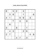 Sudoku - Medium A286 Print Puzzle