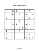 Sudoku - Medium A288 Print Puzzle