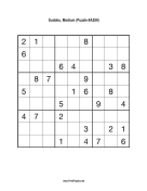 Sudoku - Medium A289 Print Puzzle