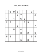 Sudoku - Medium A294 Print Puzzle