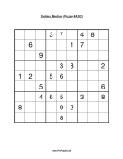 Sudoku - Medium A302 Print Puzzle