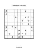 Sudoku - Medium A303 Print Puzzle