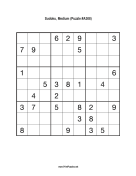 Sudoku - Medium A308 Print Puzzle