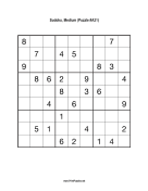 Sudoku - Medium A31 Print Puzzle