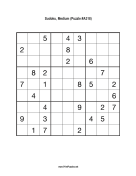 Sudoku - Medium A318 Print Puzzle