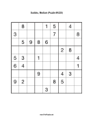 Sudoku - Medium A325 Print Puzzle