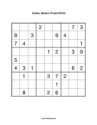 Sudoku - Medium A330 Print Puzzle
