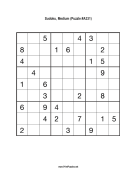 Sudoku - Medium A331 Print Puzzle