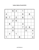 Sudoku - Medium A332 Print Puzzle