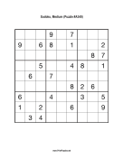 Sudoku - Medium A340 Print Puzzle