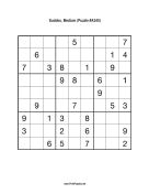 Sudoku - Medium A345 Print Puzzle