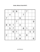Sudoku - Medium A347 Print Puzzle