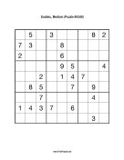 Sudoku - Medium A348 Print Puzzle