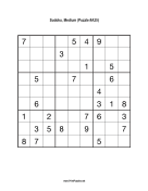 Sudoku - Medium A35 Print Puzzle