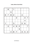 Sudoku - Medium A352 Print Puzzle
