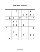 Sudoku - Medium A366 Print Puzzle