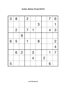Sudoku - Medium A376 Print Puzzle