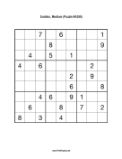 Sudoku - Medium A380 Print Puzzle