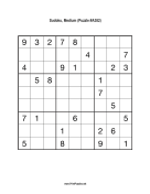 Sudoku - Medium A382 Print Puzzle