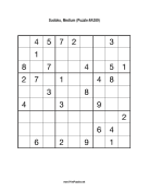 Sudoku - Medium A389 Print Puzzle