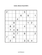 Sudoku - Medium A401 Print Puzzle