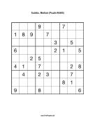 Sudoku - Medium A405 Print Puzzle