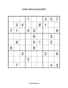 Sudoku - Medium A407 Print Puzzle