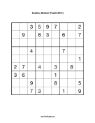 Sudoku - Medium A41 Print Puzzle