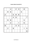 Sudoku - Medium A413 Print Puzzle