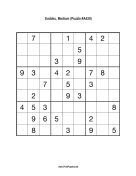 Sudoku - Medium A420 Print Puzzle