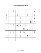 Sudoku - Medium A423 Print Puzzle