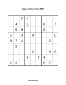 Sudoku - Medium A44 Print Puzzle