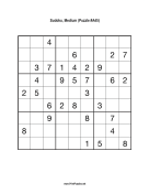 Sudoku - Medium A45 Print Puzzle