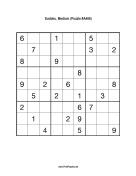 Sudoku - Medium A466 Print Puzzle