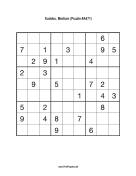 Sudoku - Medium A471 Print Puzzle