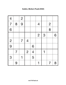 Free Printable Medium Sudoku with the Answer #5527