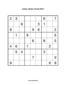 Sudoku - Medium A51 Print Puzzle