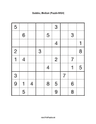 Sudoku - Medium A54 Print Puzzle