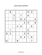 Sudoku - Medium A57 Print Puzzle