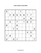 Sudoku - Medium A66 Print Puzzle