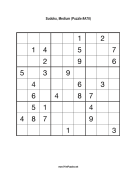 Sudoku - Medium A70 Print Puzzle